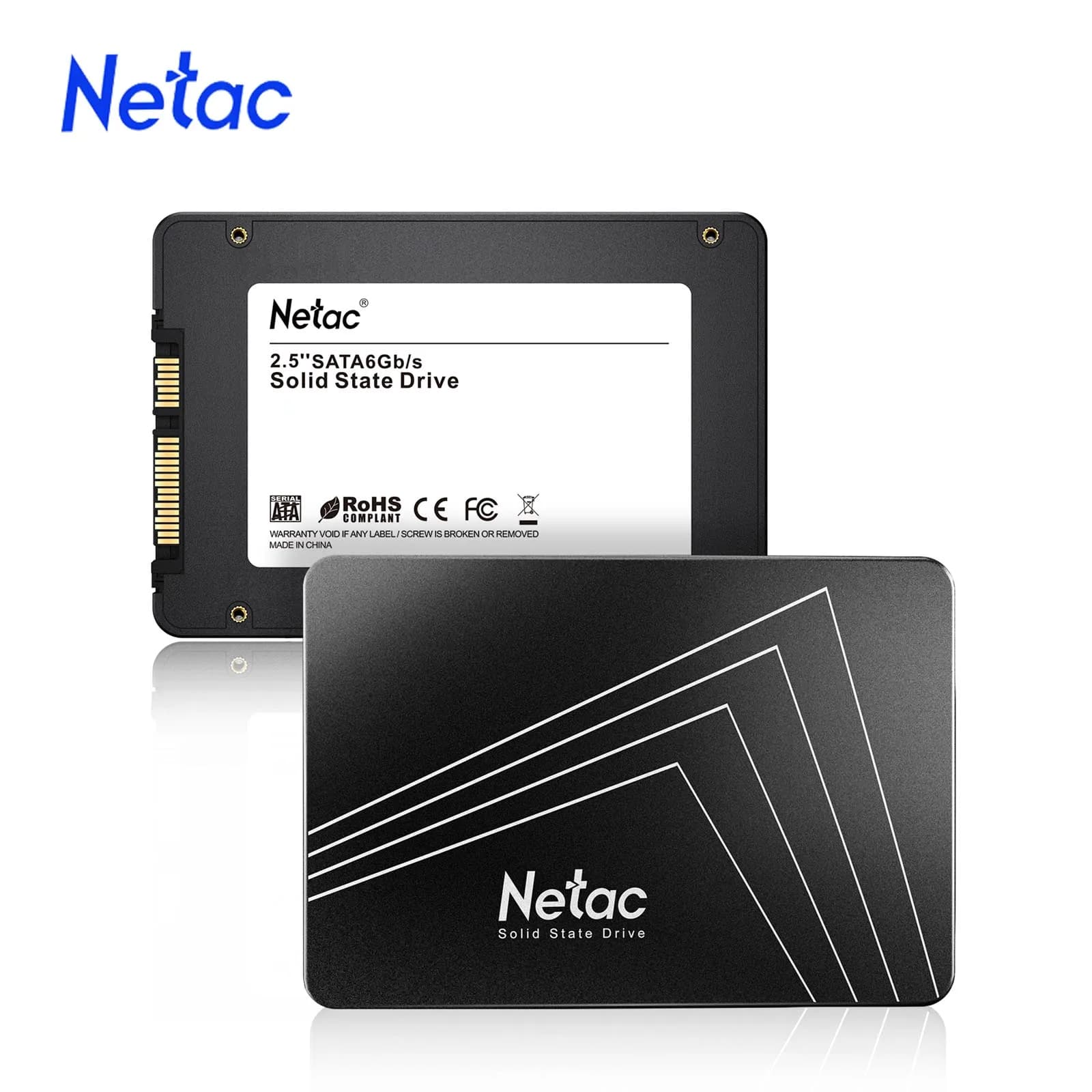 Netac 128gb 256gb 512gb 1tb 2tb SSD SATA SATA3 Disco rigido interno a stato solido da 2,5 pollici SSD per laptop desktop