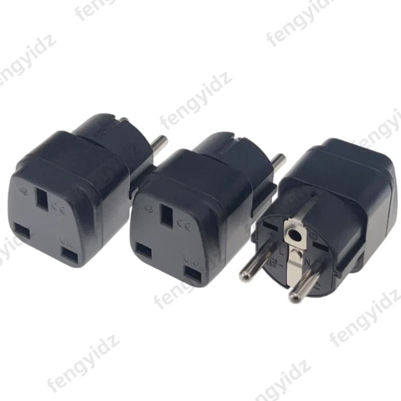 3PCS UK to EU Plug Adapter Euro Travel Adapter Converter England to Germany/Europe Electrical Sockets AC Power Wall Charger