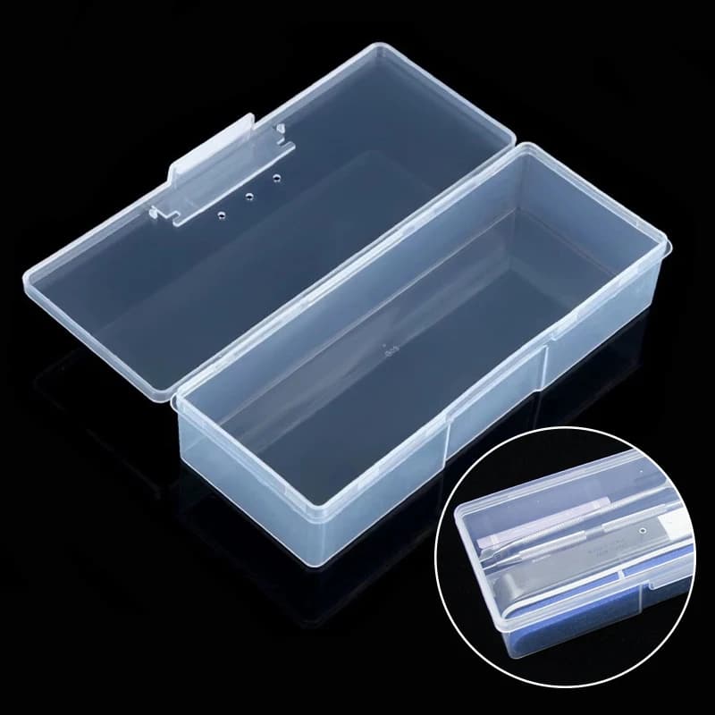 Nail Art Storage Box Nail Accessories Organizer Plastic Container Packing Case for Nail Brushes and Nail Files Manicure Tools