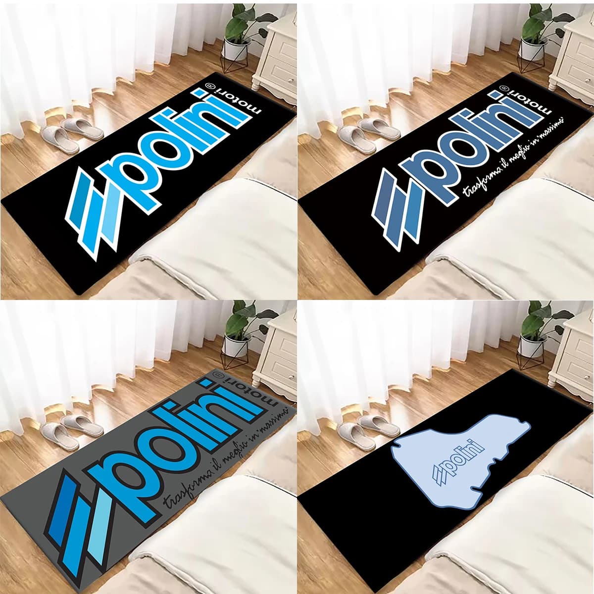 P-Polini-Italia S-Scooter motor Racer Multi-functional non-slip carpets for living Living room floor Home kitchen Hall decoration