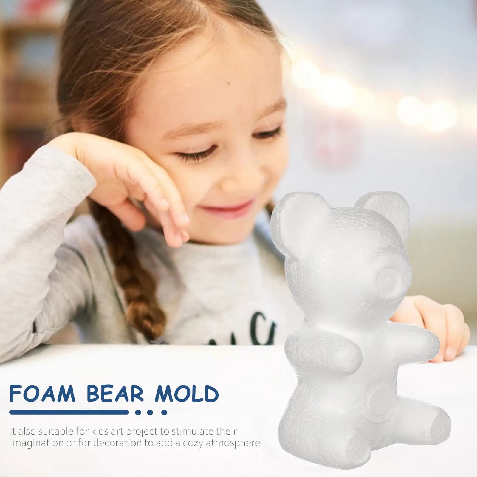 Kit di Modellazione in Schiuma a Forma di Orso Fai-da-Te, 6 Pezzi, 20cm, per Decorazioni di San Valentino, Matrimoni, Composizioni Floreali, Regali Creativi per Feste