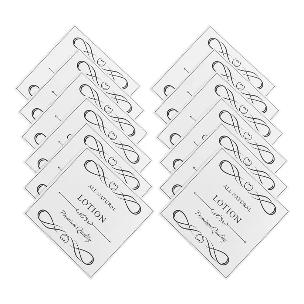 12 Pezzi Etichette Adesive Impermeabili in PVC Facili da Applicare e Rimuovere Senza Residui per Dispenser di Sapone, Bottiglie per Sapone Liquido e Detergente Doccia