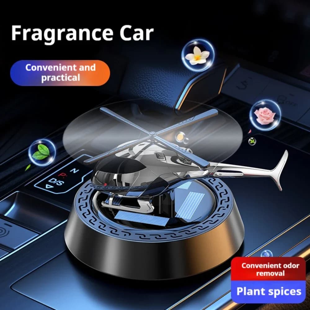 Auto Solar Aircraft Aromaterapia Deodorante per ambienti Elicottero Aromaterapia solare Ornamenti Macchina per aromaterapia per auto per rimuovere gli odori