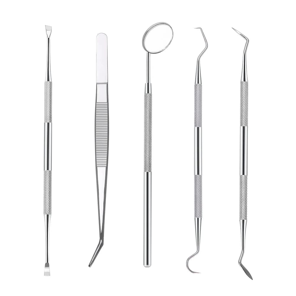 Stainless steel mirror pliers for dental mouth stainless steel elbow probe tool for dentist cleaning teeth dental whitening