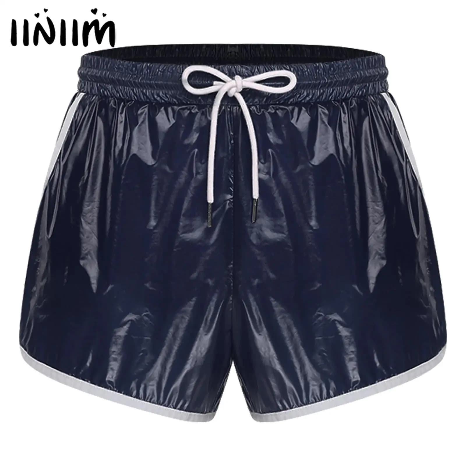 Swimwear Mens Waterpoof Swim Trunks Shorts Elastic Waistband with Drawstring Seams Shorts with Pockets Swimming Bathing Suit