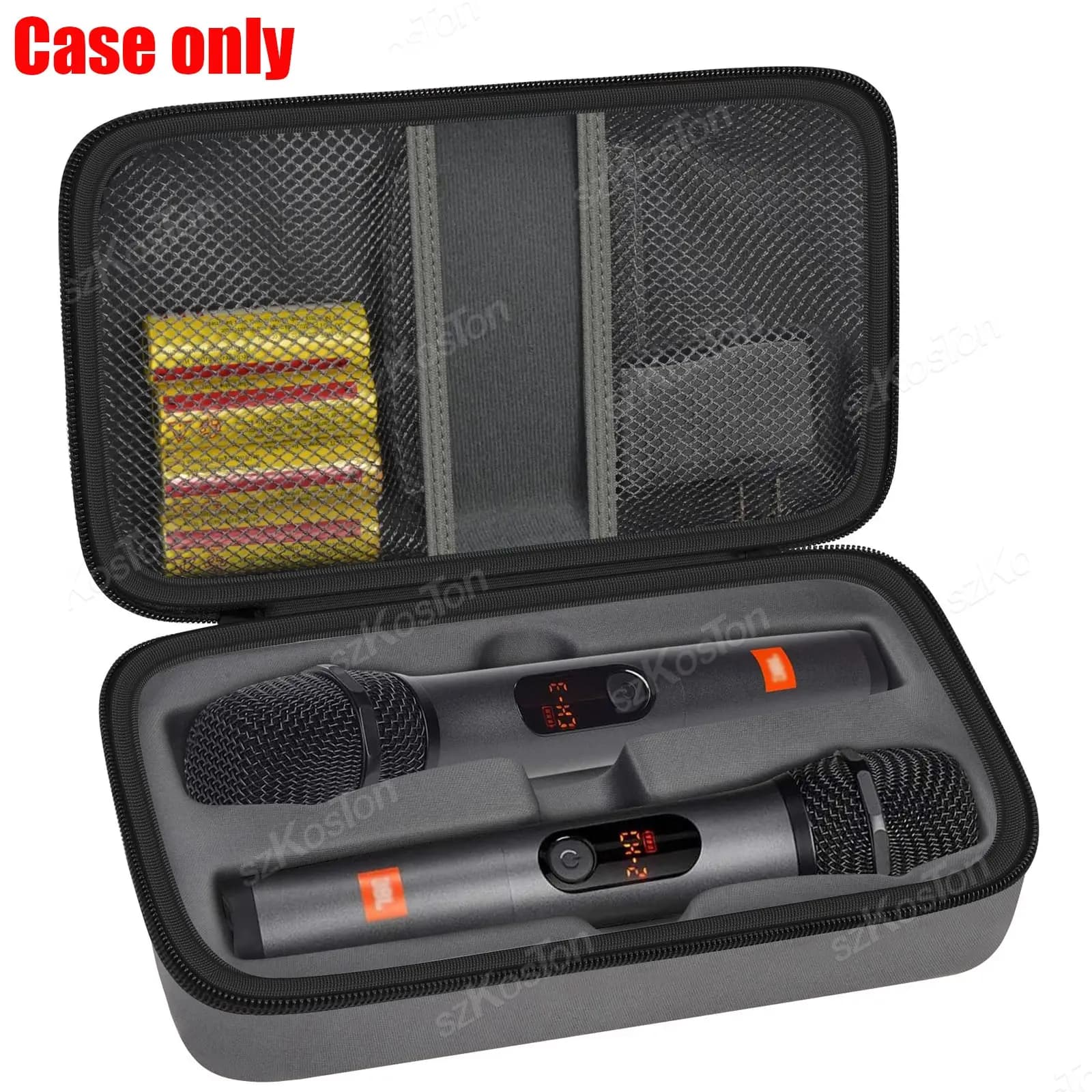 Custodia portatile per microfono wireless Custodia da trasporto per JBL PartyBox Sistema wireless a due microfoni per microfono Karaoke