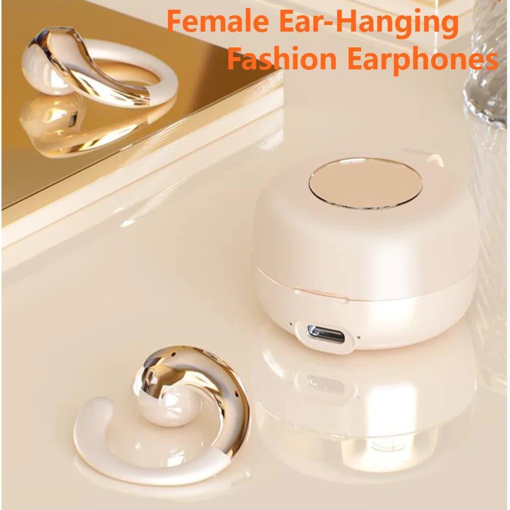 New YX38 Fashion Bluetooth Wireless Earphones For Female Ear Hanger 5.4 Ultra-Long Standby Earphones with Noise Cancellation for Gift Grils