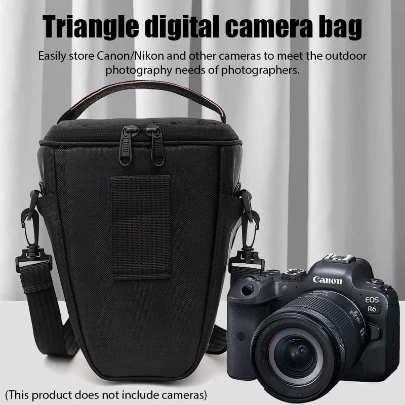 Borsa morbida per fotocamera DSLR Borsa per fotocamera impermeabile per Canon Nikon Sony SLR Borsa a tracolla per fotocamera fotografica in nylon Custodia digitale a tracolla