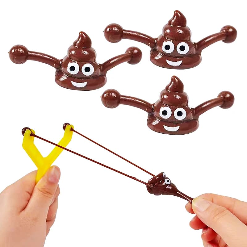 Set di 8 divertenti giochi di cacca da tiro Giocattoli Regali per feste di compleanno per bambini Baby Shower Pinata Stuffers Bomboniere di carnevale per bambini