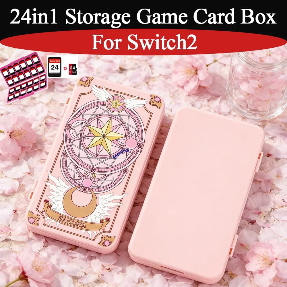 Nuovo Custodia Protettiva 24-in-1 per Schede di Gioco con Chiusura Magnetica Morbida e Guscio Rigido per Accessori di Gioco Switch2/Switch/OLED/Lite