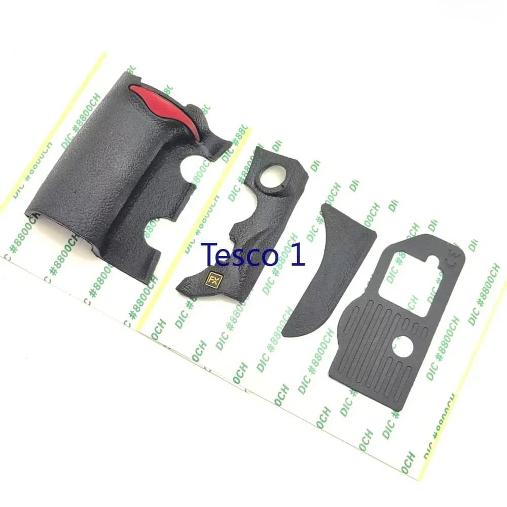 New For Nikon D700 front handle grip & left side door cover & rear back thumb rubber & bottom leather shell skin + tape Part