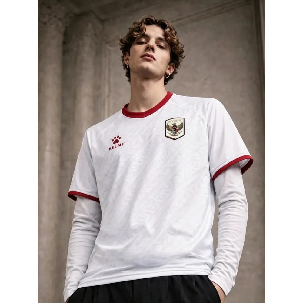 KELME Memorial Men's Breathable Round-Neck Short-SleeveT-Shirt Made with Lightweight Fabric Suitable for Wearing During Football