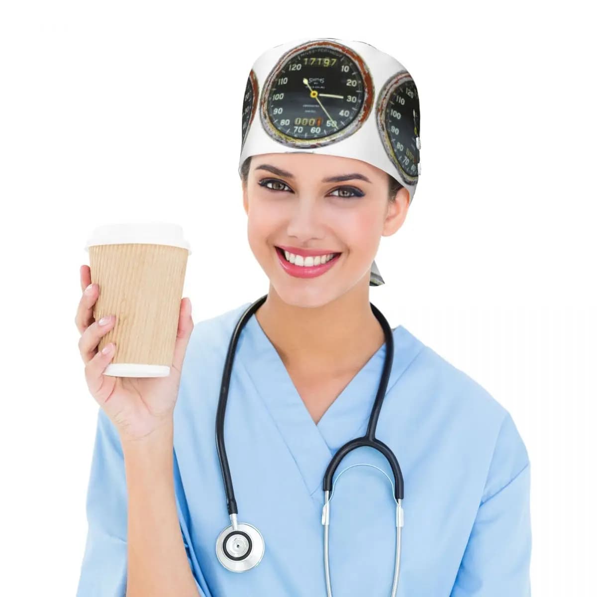 OLD SPEEDOMETER Scrub Hat Doctor Working Surgical Cap Men Women Adjustable Nursing Caps for Dentist