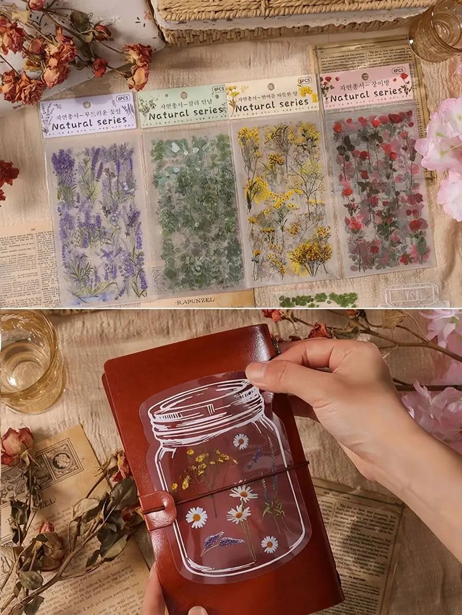 Archival-Quality Acid-Free Matte Vinyl Botanical Floral Stickers For Journaling, Scrapbooking, Planners And Sketchbooks — 4