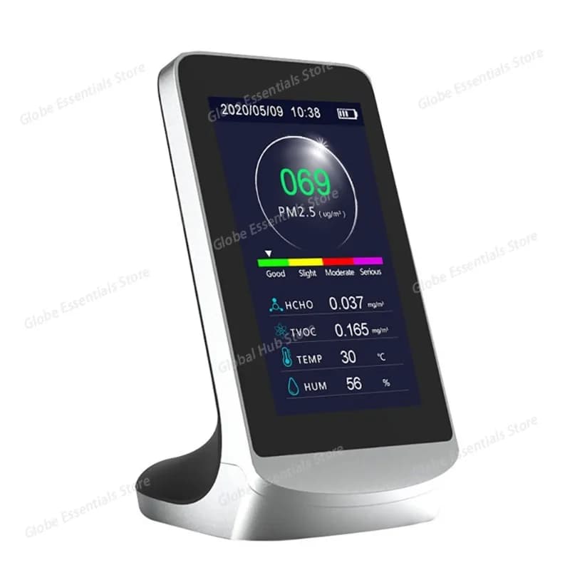 Rilevatore PM2.5, polvere, fumo, analizzatore di gas foschia, contatore di particelle di polvere