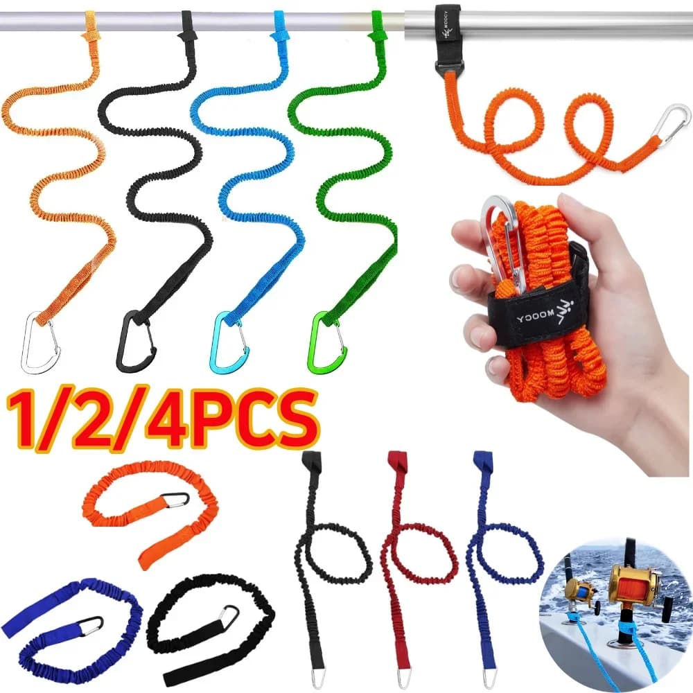 1/2/4 Pezzi Laccio per Pagaia da Kayak, Cinghia Elastica Regolabile, Cordino per Canna da Kayak, Corda per Barca, Accessori per Canottaggio