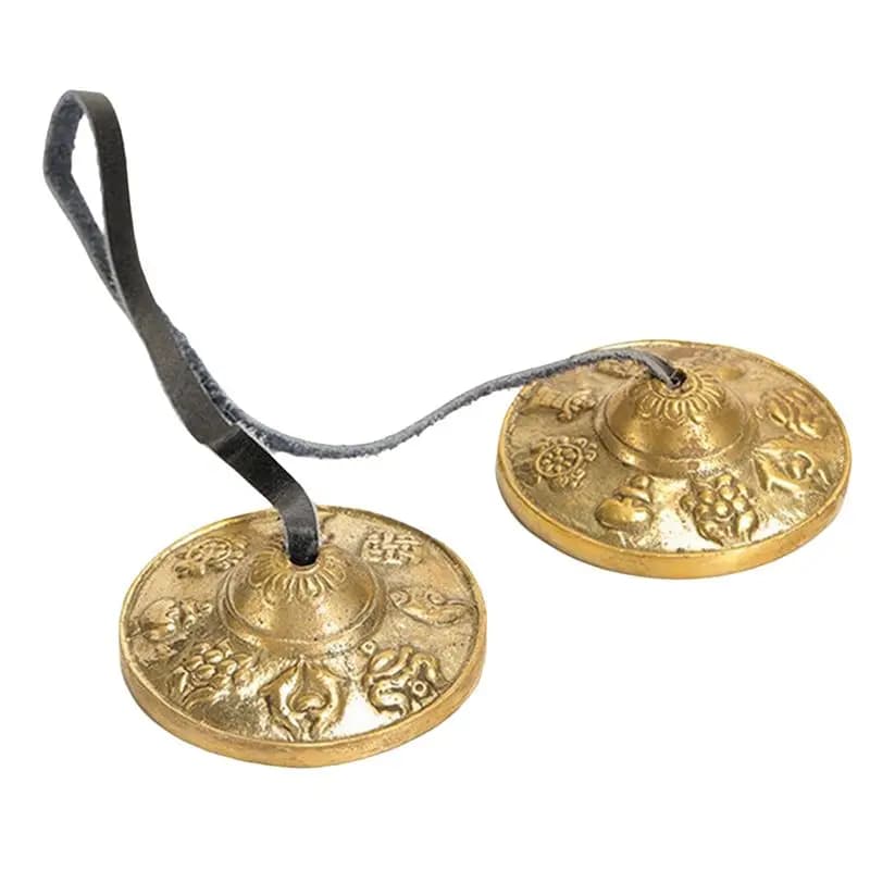 AEF6-Tibetan Tingsha Cymbals , Meditation Sanskrit Brass Chime Bells For Spiritual Healing Mindfulness, Yoga Buddhist