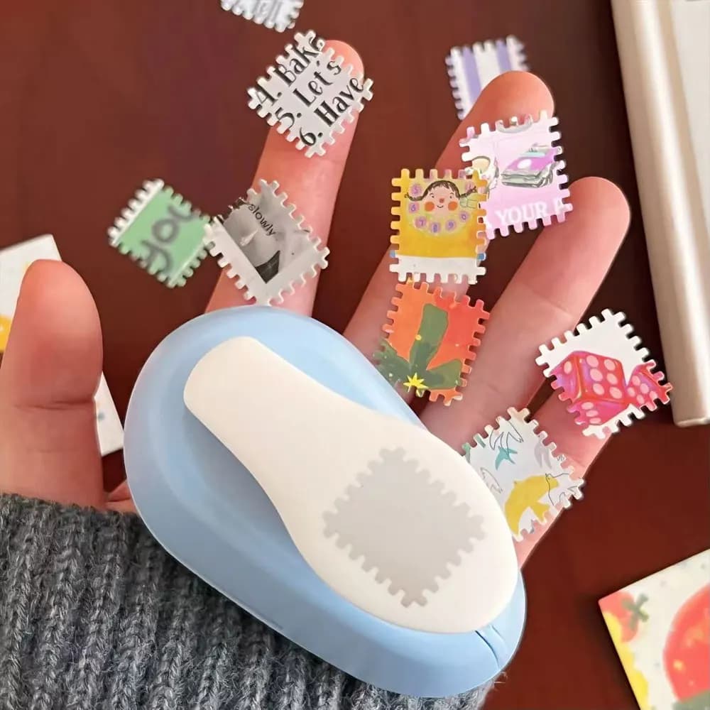 Single-piece stamp embossing tool, stamp diary drilling machine, hand-made creative embossing tool, diary material collection tool.