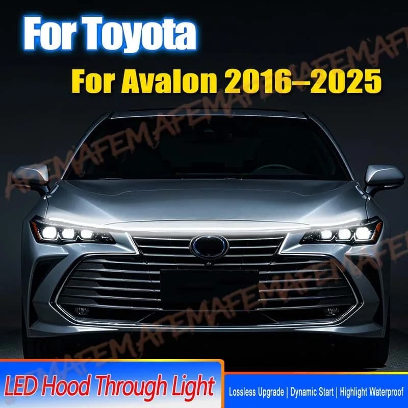 For Toyota Avalon 16-25 Led Car Hood Daytime Running Light Strip WithStart Scan Car Decorative Atmosphere Lamps DRL Waterproof