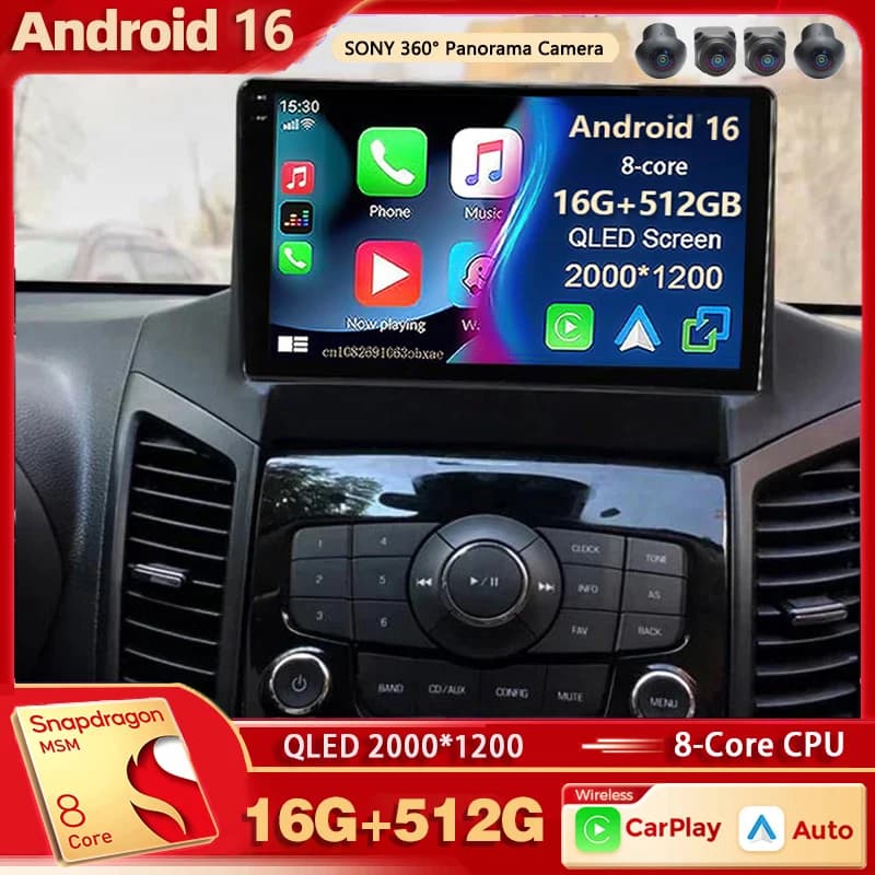 Android 15 2K QLED Autoradio Per Chevrolet Orlando 2009 2010-2018 Video Multimediale Lettore GPS 4G Wifi Carplay Auto Stereo 2 din