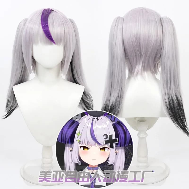 Virtual YouTuber La+ Darknesss Laplus Terzo costume B Edition Parrucca cosplay Capelli sintetici resistenti al calore