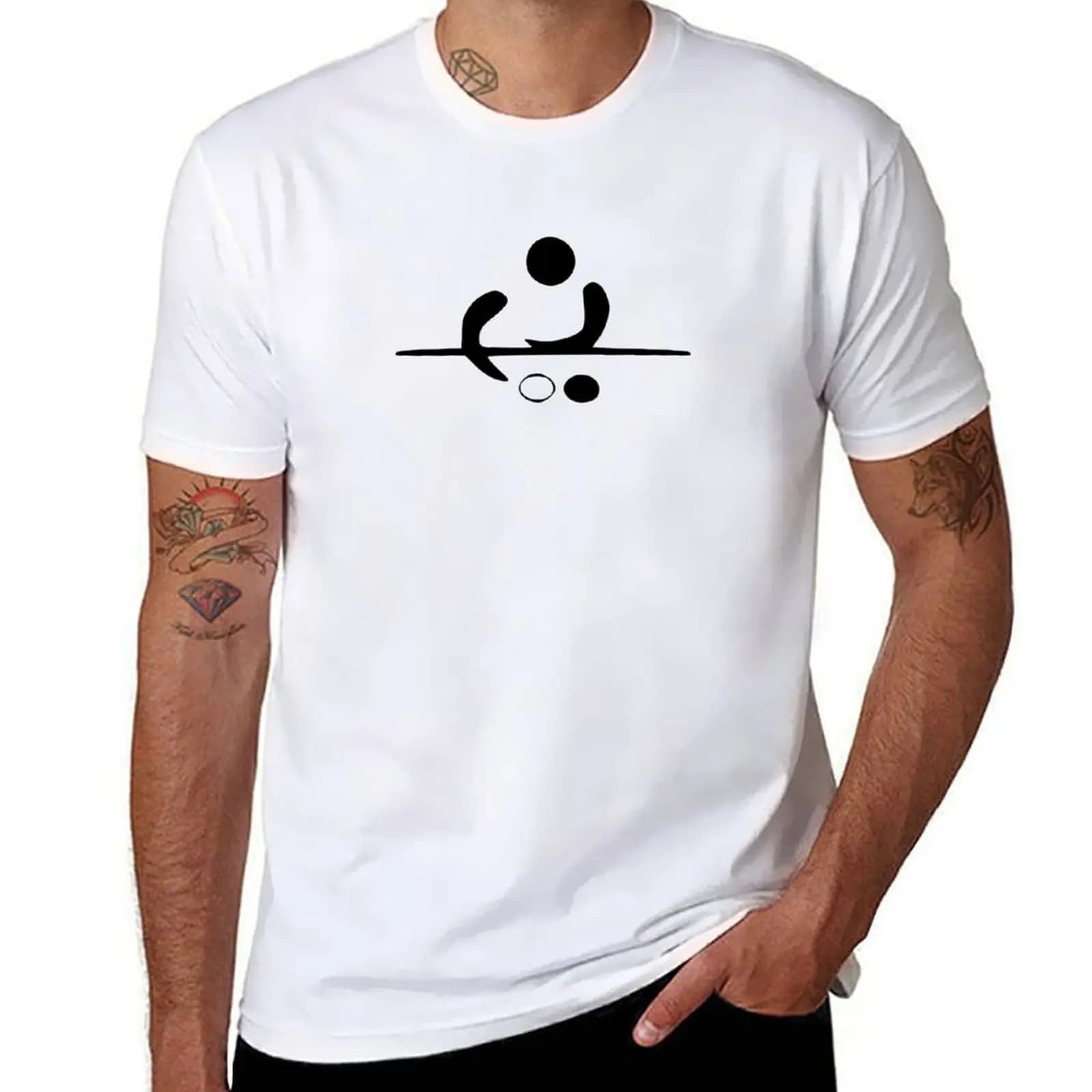 T-shirt con pictogramma GO (game) T-shirt essenziale in tinta unita