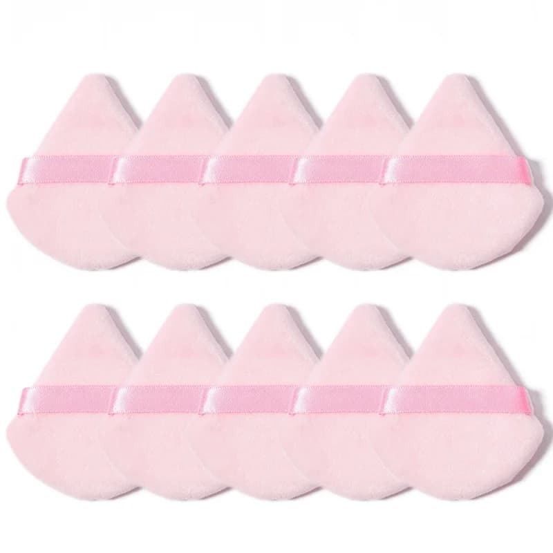 10 Pieces of Triangular Sponges for Makeup, Soft Velvet Sponges for Powder Cypria, Fondotinta and Application of Cosmetic Products