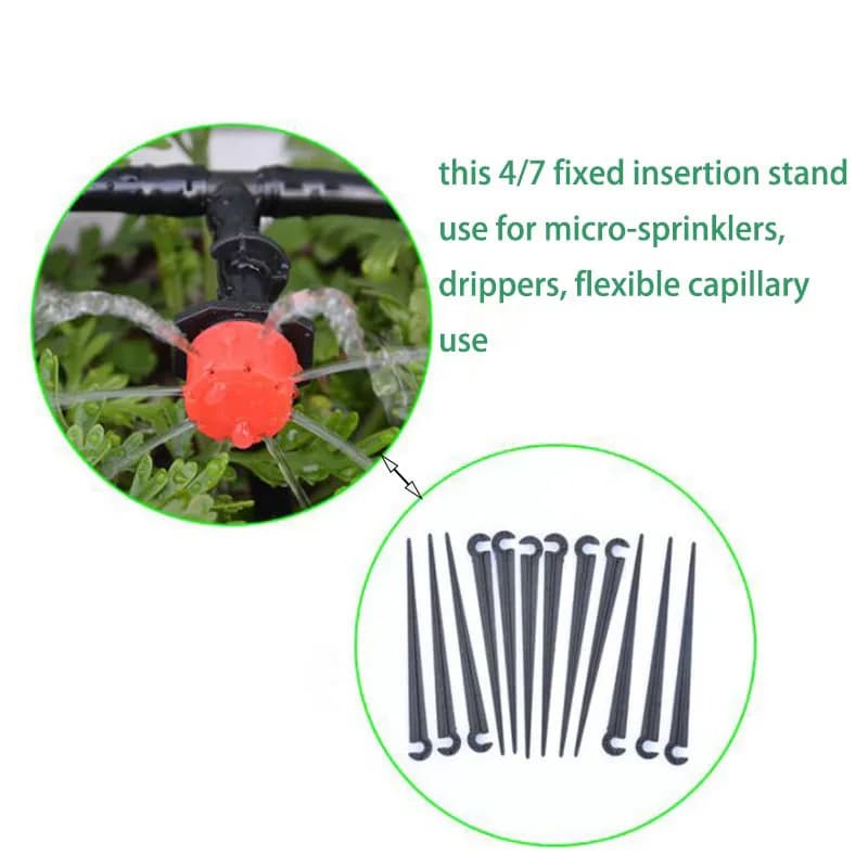 Supporto per tubo flessibile per irrigazione da giardino da 11 cm Staffa per tubo 4/7 Supporto per steli fissi in plastica Supporto per sistema di irrigazione a goccia 4/7 Accessori k5