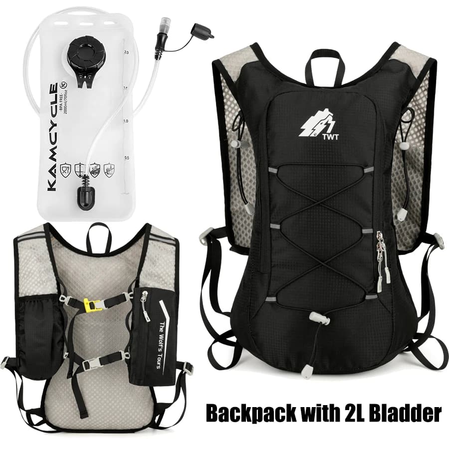 Running vest with 2L | Ultralight 5 Liter Water Backpack | Perfect for trail running, cycling, hiking and marathon