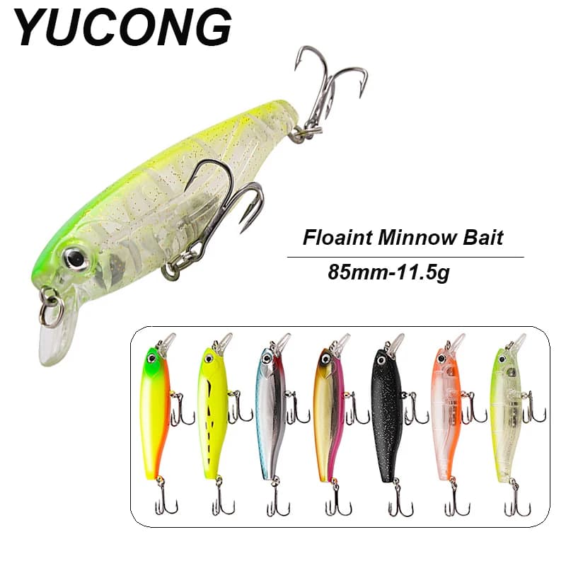 YUCONG 1PX Mini trota Bait 5cm-2.5g affondamento lento Minnow Lure Pike Wobbler Jerkbait esca da Pesca dura Crankbait Bass Isca Pesca
