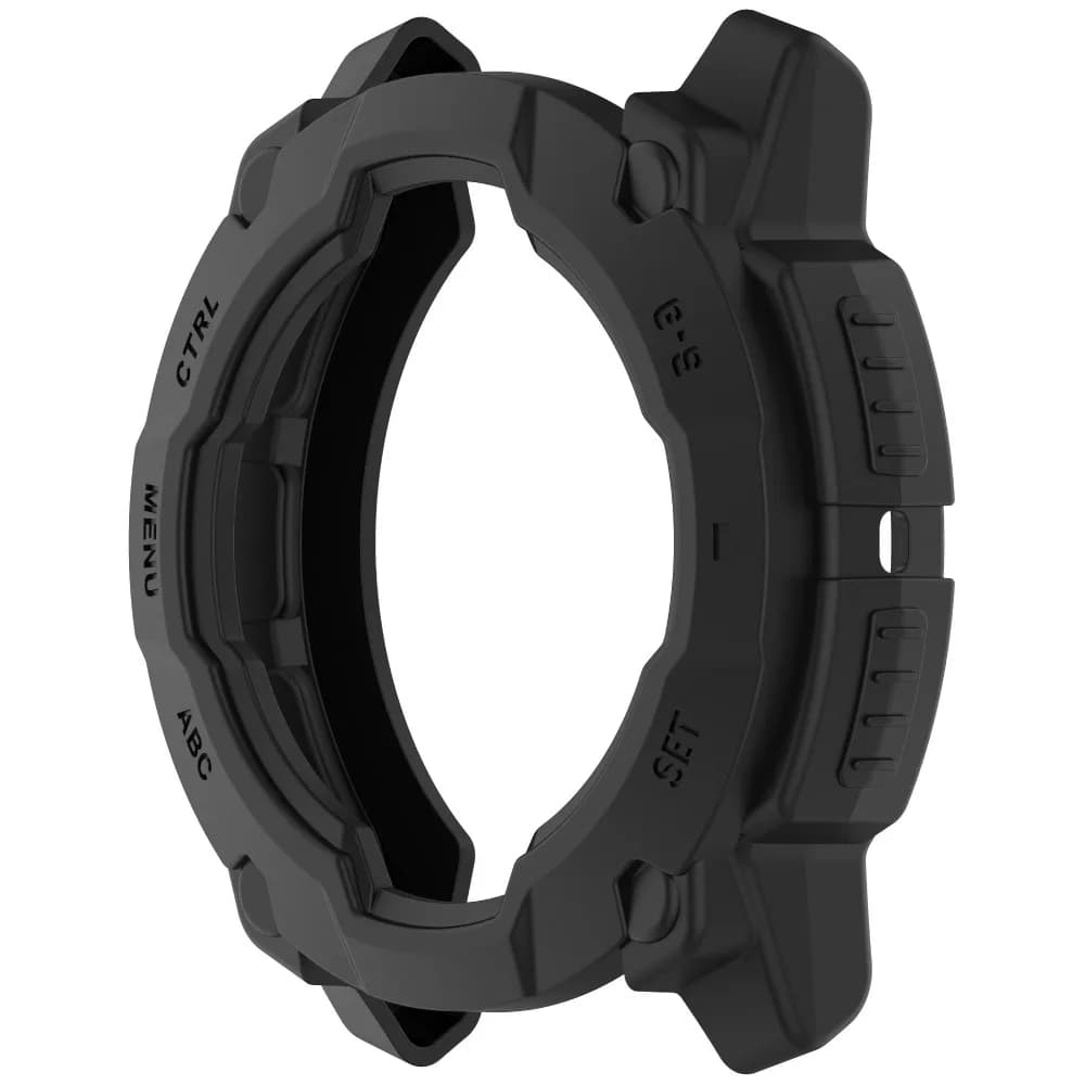 Custodia Protettiva Morbida in TPU Anti-Graffio con Bordo Cavo da 45/50MM per Smartwatch Garmin Instinct 3 - Accessori
