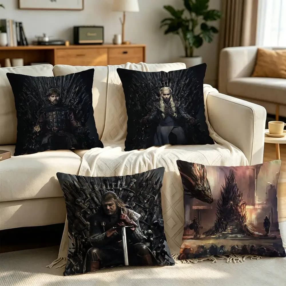 Game of T-Thrones The I-Iron T-Throne Pillow cover Simple solid color design Surprise For Multiple Bedroom Styles.