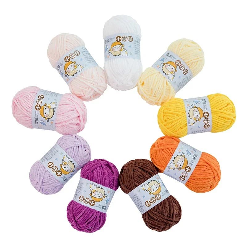 Filato spesso e morbido da 50g/gomitolo per lavori a maglia fai da te, sciarpe, cappelli, bambole di pezza, filato grosso per uncinetto, kit filato ciniglia vellutato fatto a mano per lavori a maglia fai da te