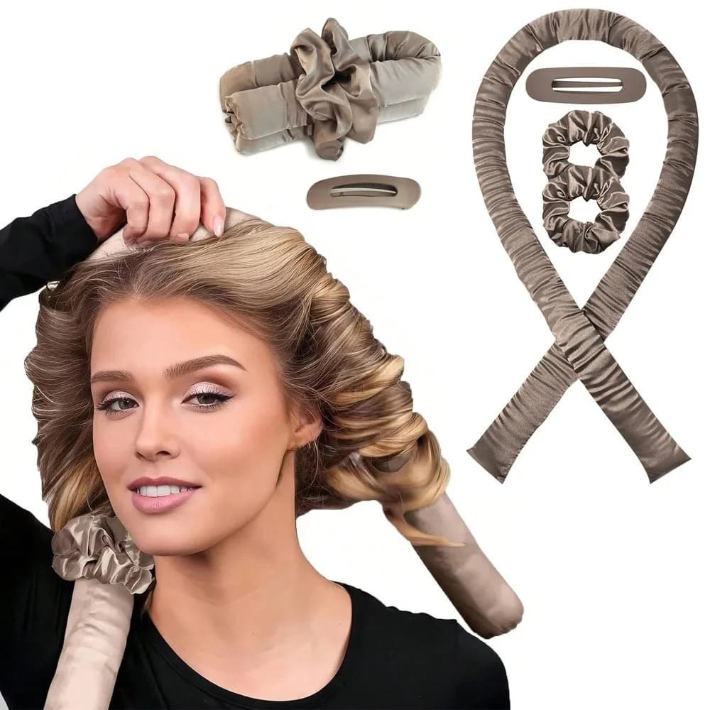 Arricciacapelli Senza Calore, Fascia per Capelli Arricciacapelli Senza Calore, Bigodini a Nastro in Seta per Ricci Morbidi, Bigodini per Capelli da Notte, Strumenti per lo Styling