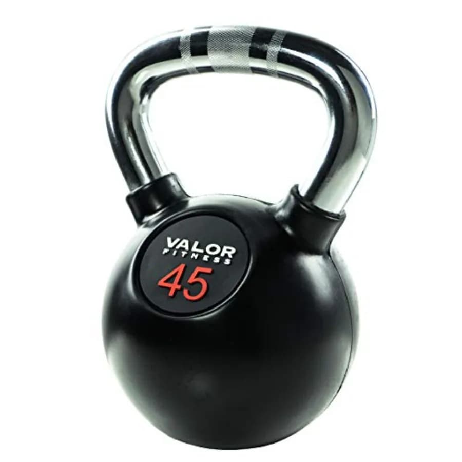 Chrome Handle Rubber Coated Kettlebells (30lbs)