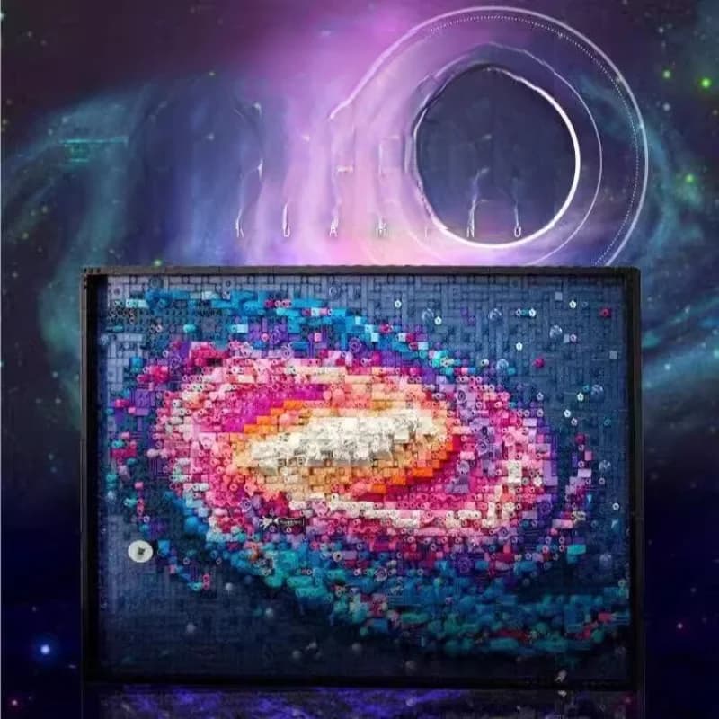 Compatibile con i modelli figurativi di blocchi da costruzione pixel art LEGO 31212 Art Life Galaxy