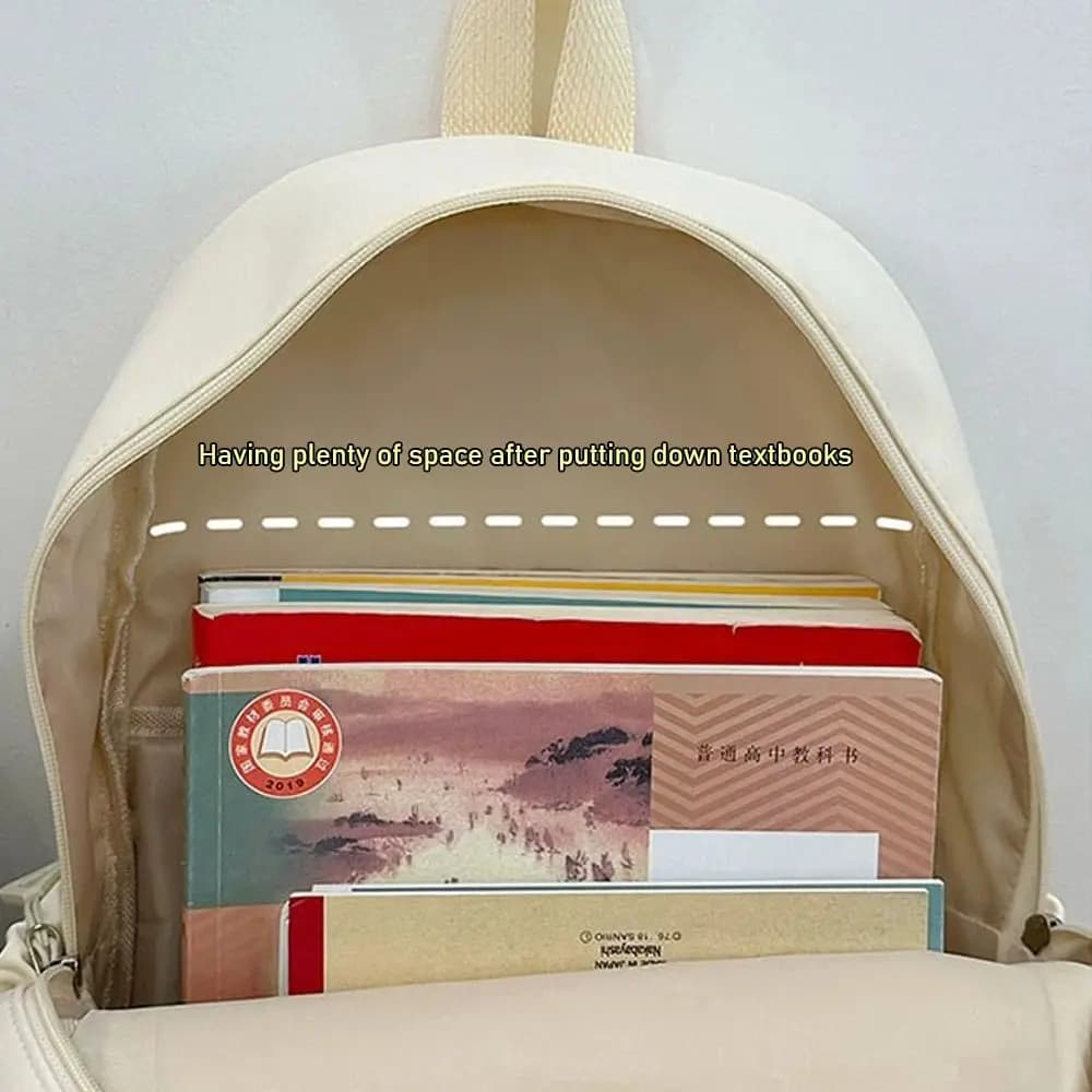 Durable Nylon Backpack Large Capacity Daily Shoulder Bag Travel Portable Knapsacks