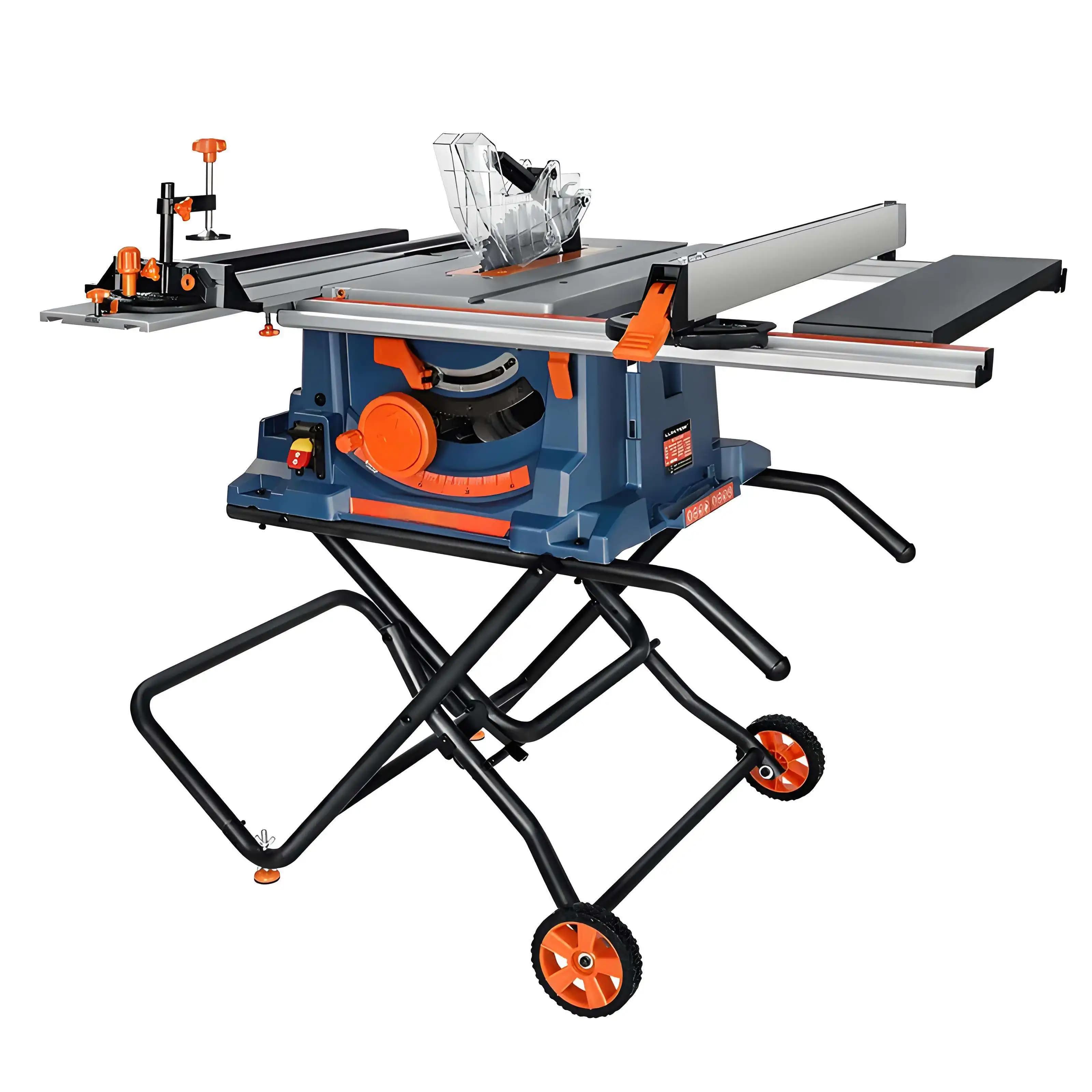 2KW Electric Circular Saw with Sliding Table 220V Woodworking Machine for Log Cutting Board Turning and Timber Processing