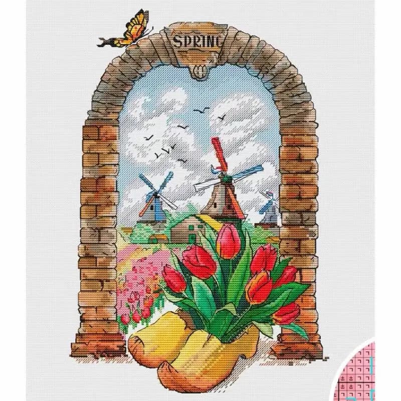 16088A Cross Stitch ONLY FLOSS NO FABRIC NOT Cross-stitch Kit Embroidery Needlework WITHOUT Fabric Homfun Painting Crossing