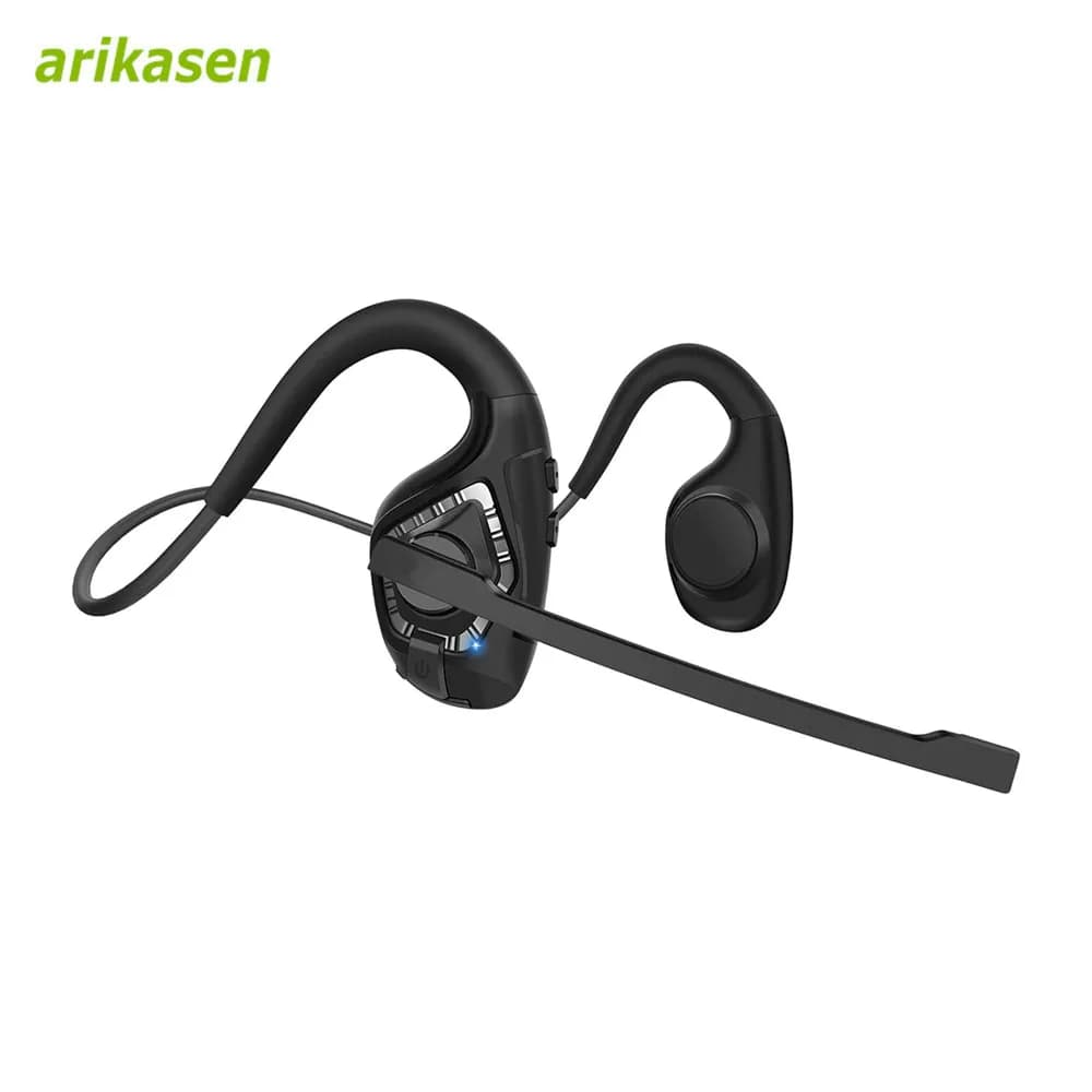 Cuffie Bluetooth con microfono cuffie Open Ear cuffie Bluetooth senza fili con cancellazione del rumore cuffie a conduzione d'aria per ufficio