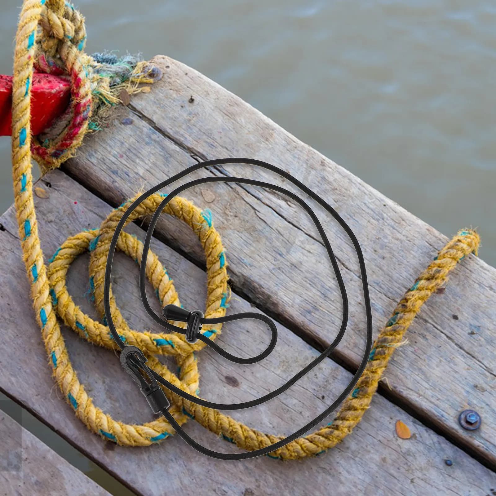 Corda Elastica di Sicurezza Regolabile per Pagaie da Kayak, Canne da Pesca, Canoe, Tavole da Surf e Gonfiabili