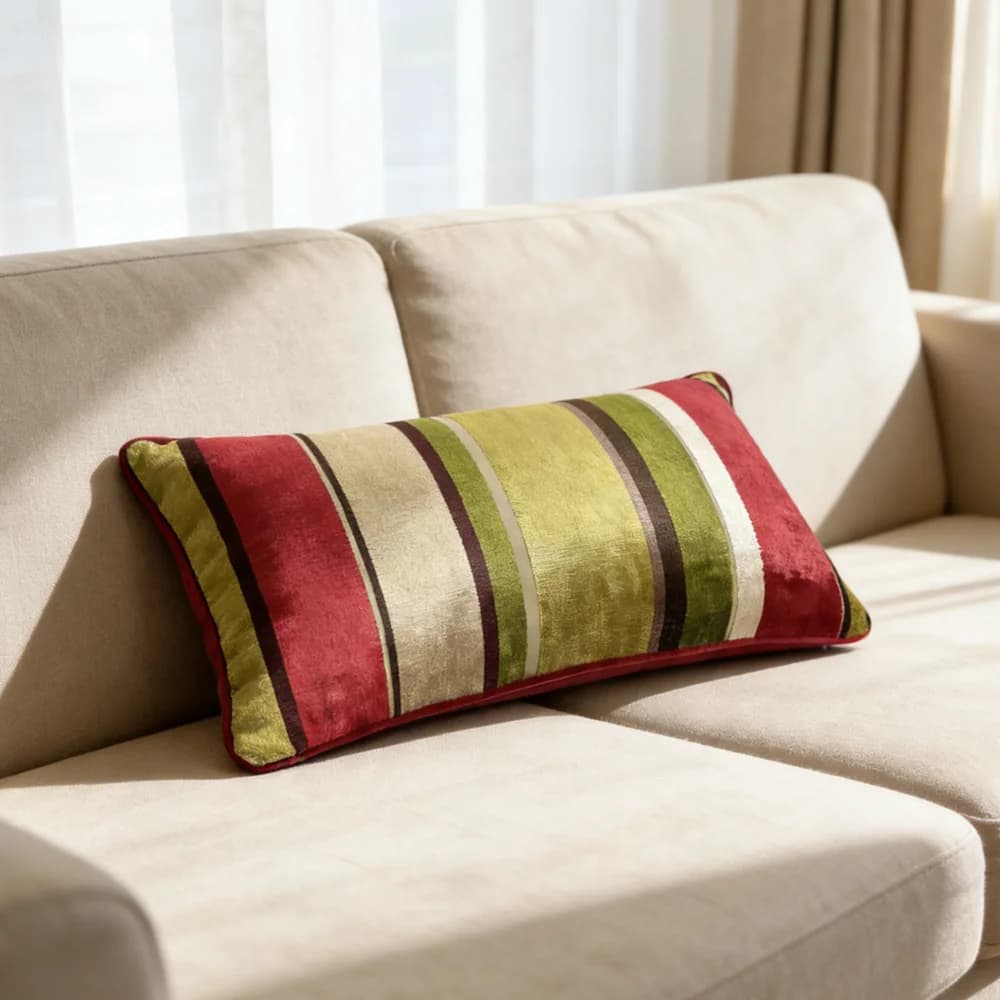Fodera per cuscino lombare alla moda 30x50cm, verde jacquard, tessuto morbido, astratto, per poltrona, 1 pezzo
