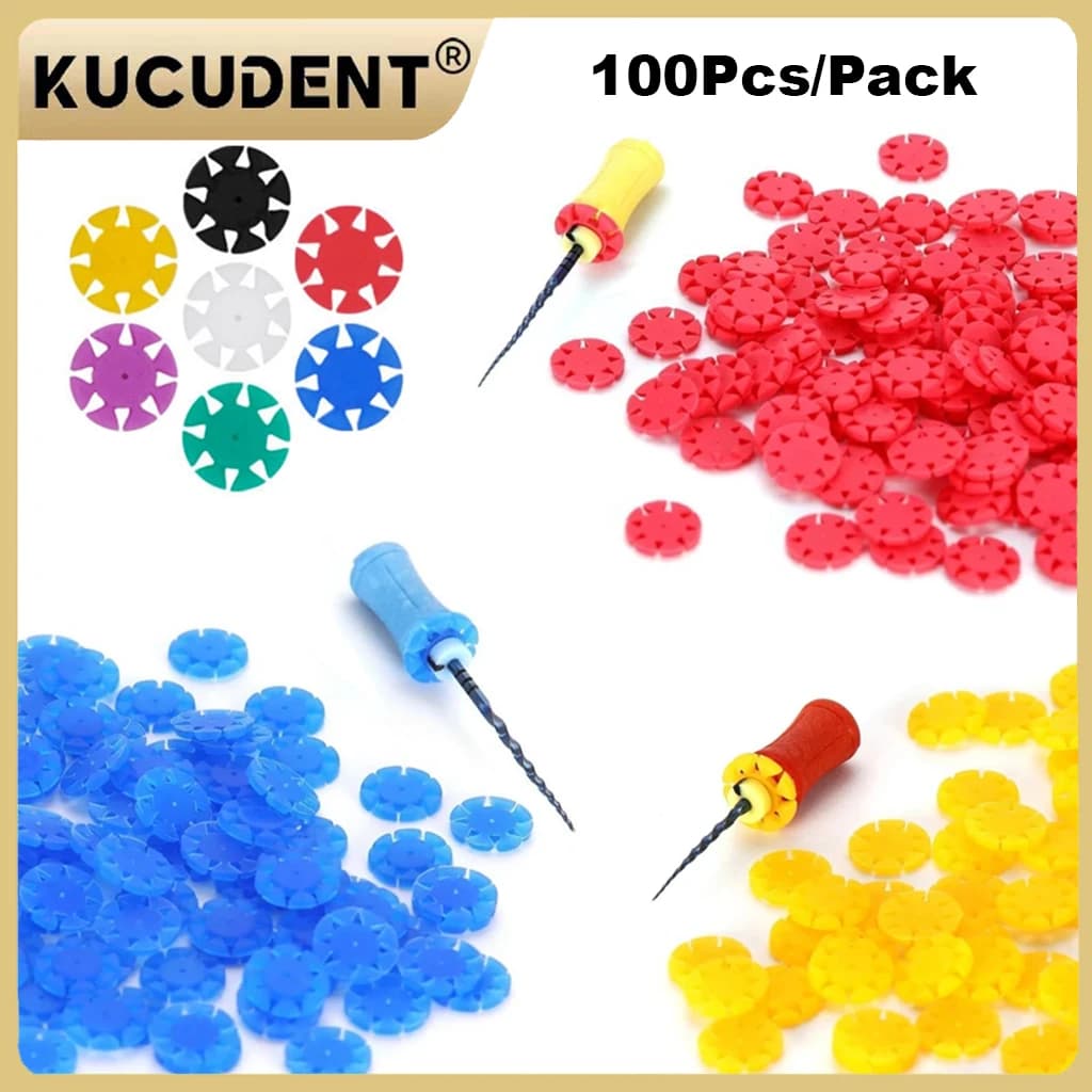 100 Pz/pacco Dentale Endo Tappo Anelli di Marcatura In Silicone per Lime Canalare Disinfezione Conteggio Strumenti di Odontoiatria Endodonzia