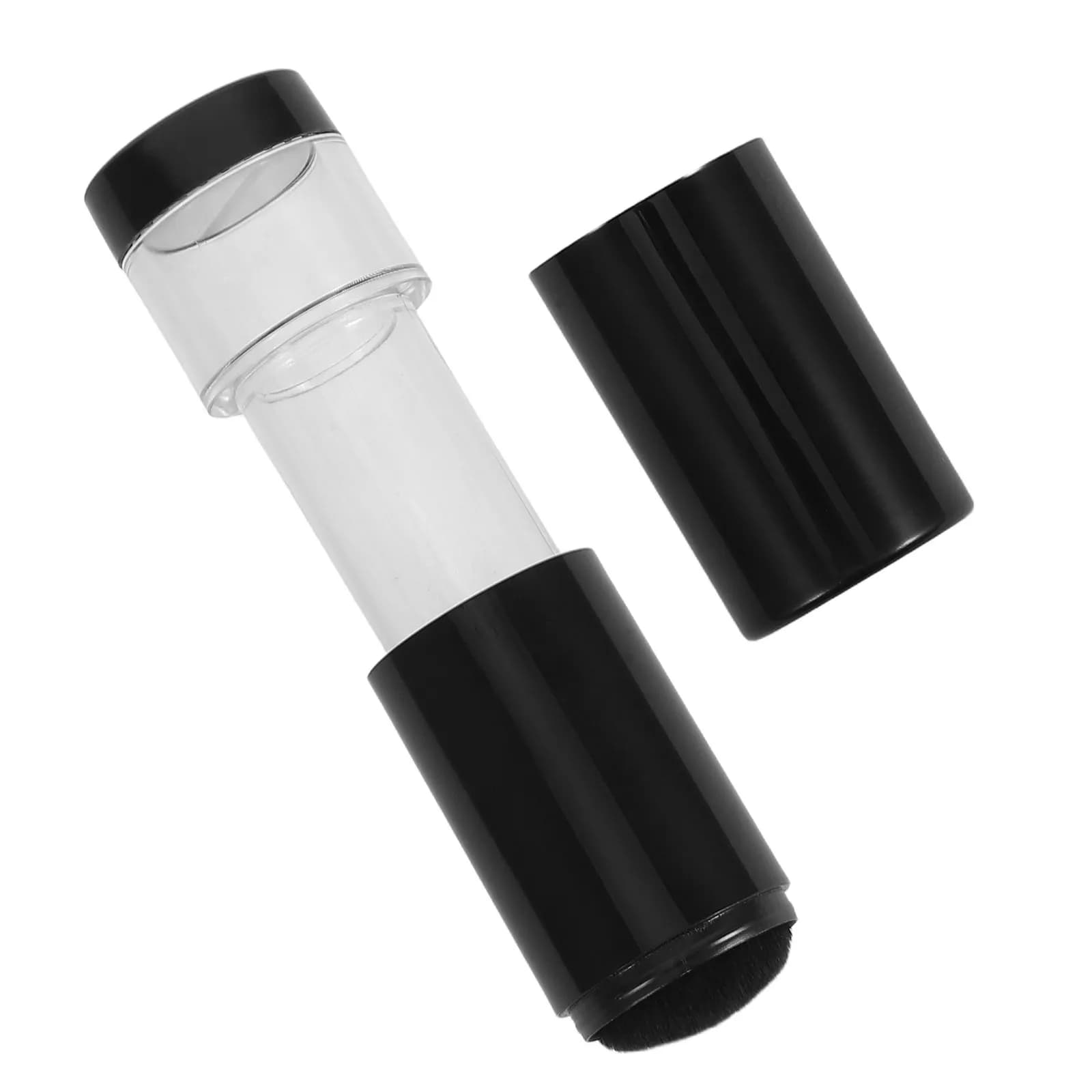 Portable Rotary Knob Makeup Brush Travel Foundation Brush with Refillable Bottle Spray Dispenser for Blush Bronzer Loose Powder