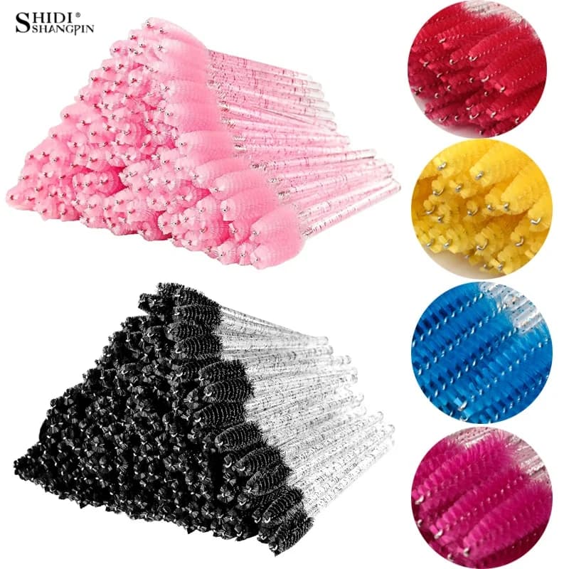 25/50/100 Pezzi Spazzole per Ciglia, Scovolini per Mascara, Pennelli per Trucco Ciglia, Spoolie per Sopracciglia ed Estensione Ciglia, Strumenti di Bellezza per la Rimozione