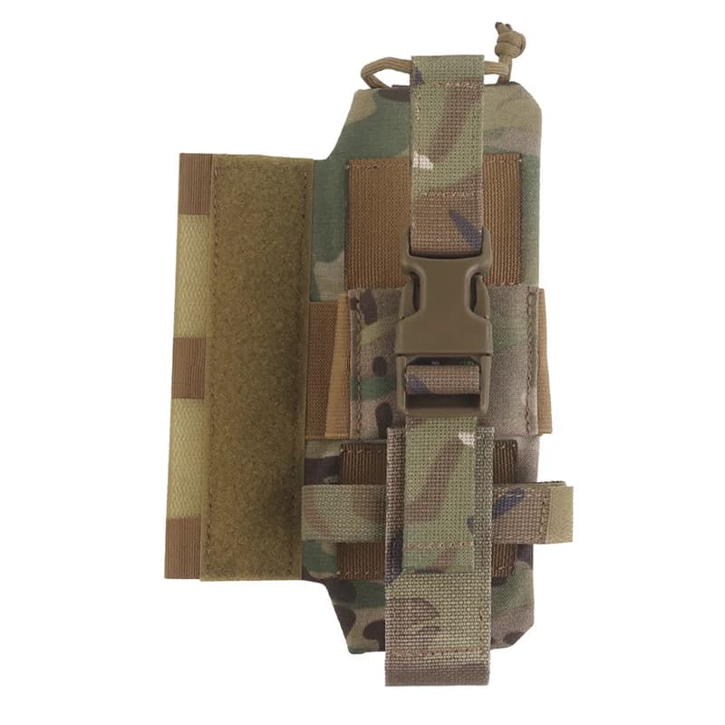 Tasca laterale per radio tattica Serie R Stile sgancio rapido PRC163 152 148 Borsa per walkie-talkie Sistema Velcr per gilet Chest Rig Gear