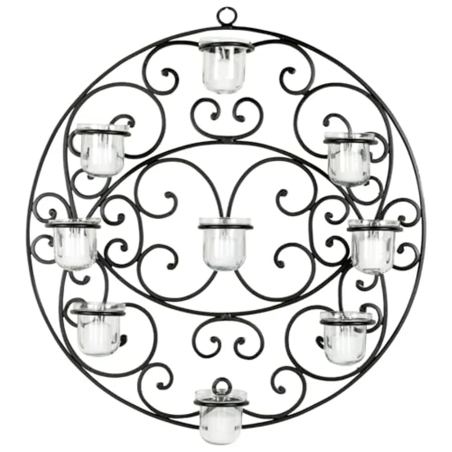 Collezione di Arte Murale: Applique a Cerchio Decorato Portacandele