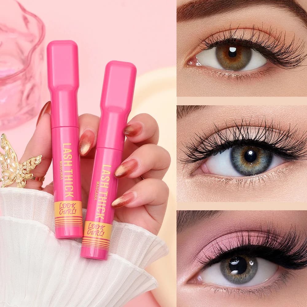 Mascara spesso e snello, impermeabile, resistente al sudore, leggero, resistente, arricciatura naturale