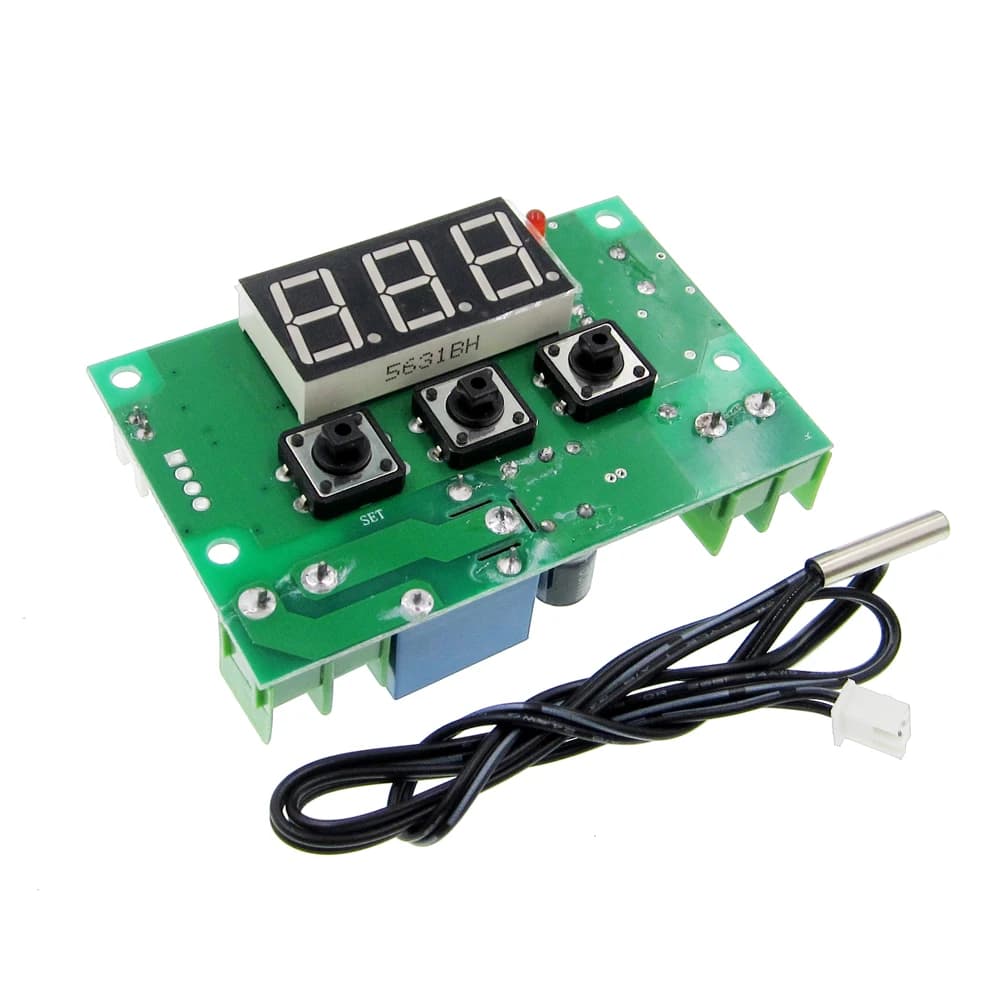 W1301 LED Digital Thermostat Temperature Control Thermometer Thermo Controller Switch Module DC 12V Waterproof NTC Sensor