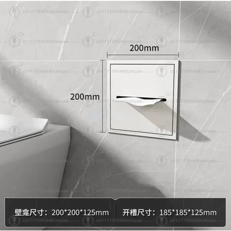 Toilet Embedded Roll Paper Pumping Tissue Box Concealed Shelf Bathroom Toilet Side Storage Cabinet